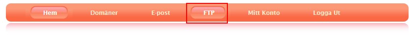 administrera FTP konton - meny